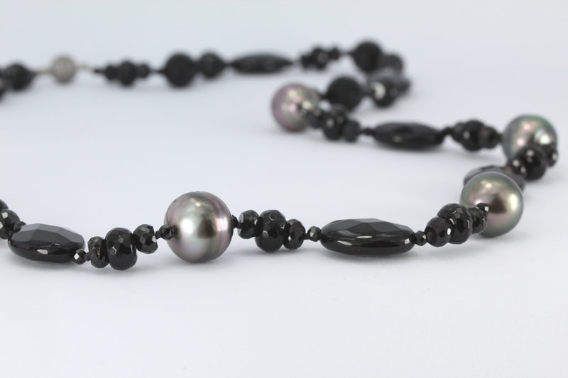 Tahitian Circlé Pearl and Onyx Necklace
